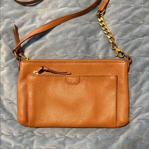 Fossil Women's Brown Leather Small Crossbody Bag